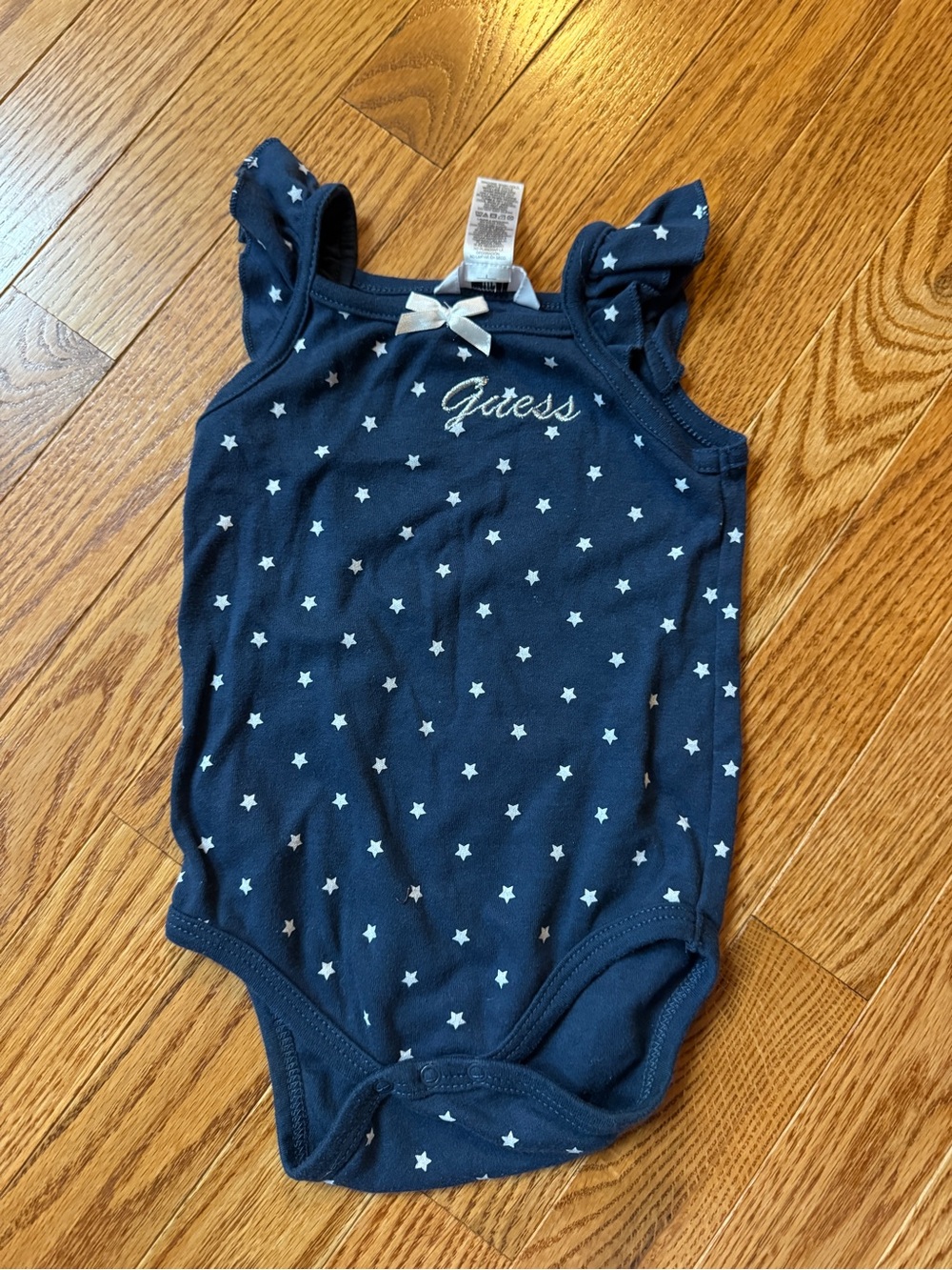 Guess Navy One-Piece with White Star Print and Bow